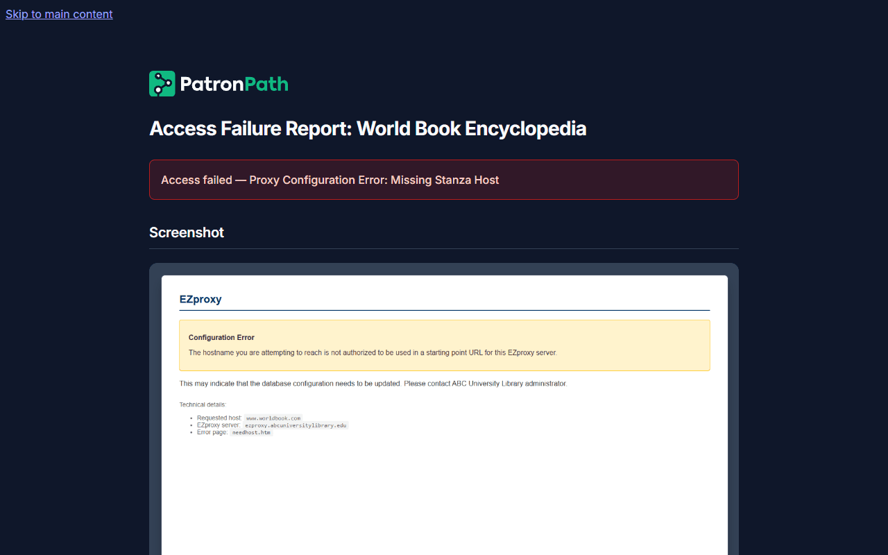 Sample Failure Report Preview — click to open full report